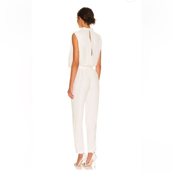NEW Amanda Uprichard x Revolve Fabienne Jumpsuit Ivory Size Large - Picture 3 of 9